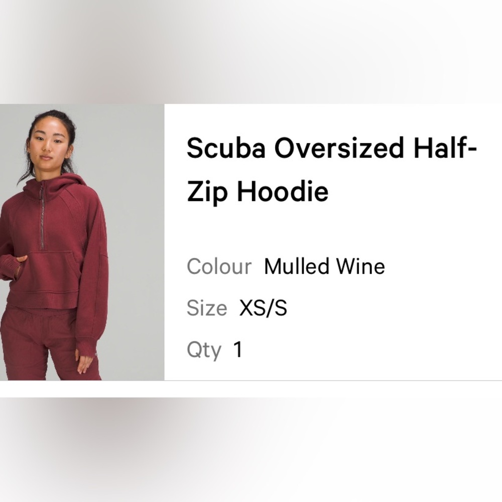 lululemon athletica Scuba Oversized Zip Hoodie - Mulled Wine